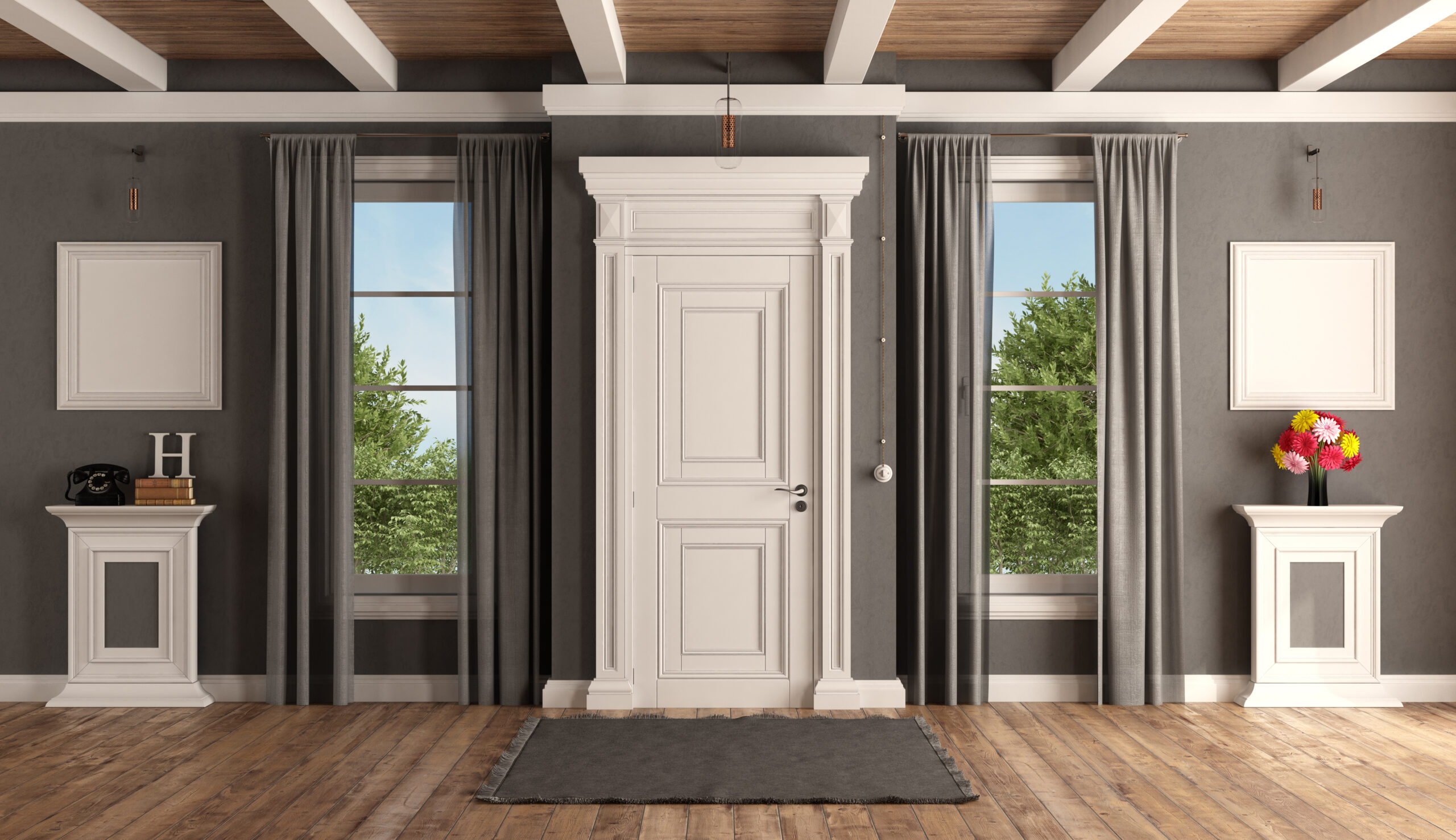 Newton entry door